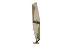Pamono Floor Lamp in Smoked Folded Acrylic Glass by Giuseppe Calonaci, 1970s> Floor Lamps
