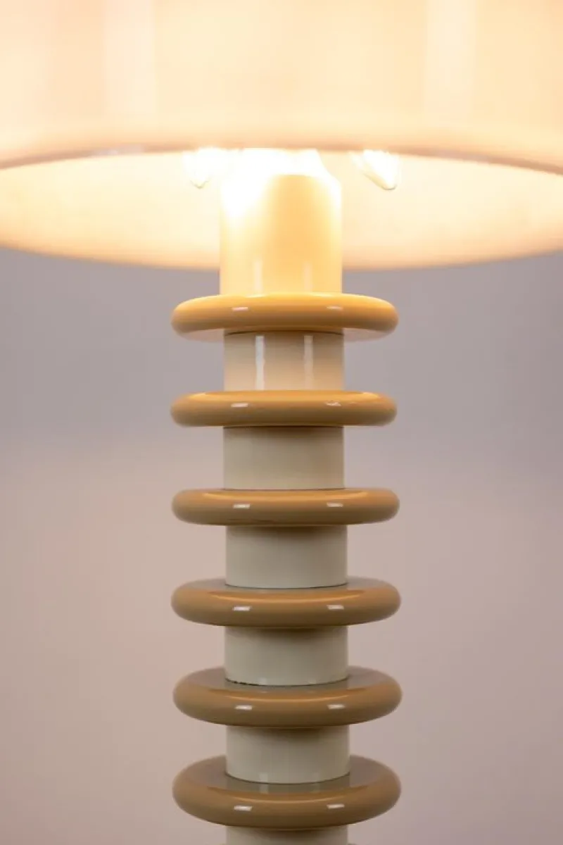 Pamono Floor Lamp in White and Beige Lacquered Wood by Ettore Sottsass, 1990s> Floor Lamps