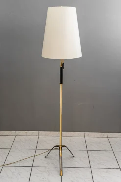 Pamono Floor Lamp with Fabric Shade by Rupert Nikoll, Vienna, Austria, 1950s> Floor Lamps