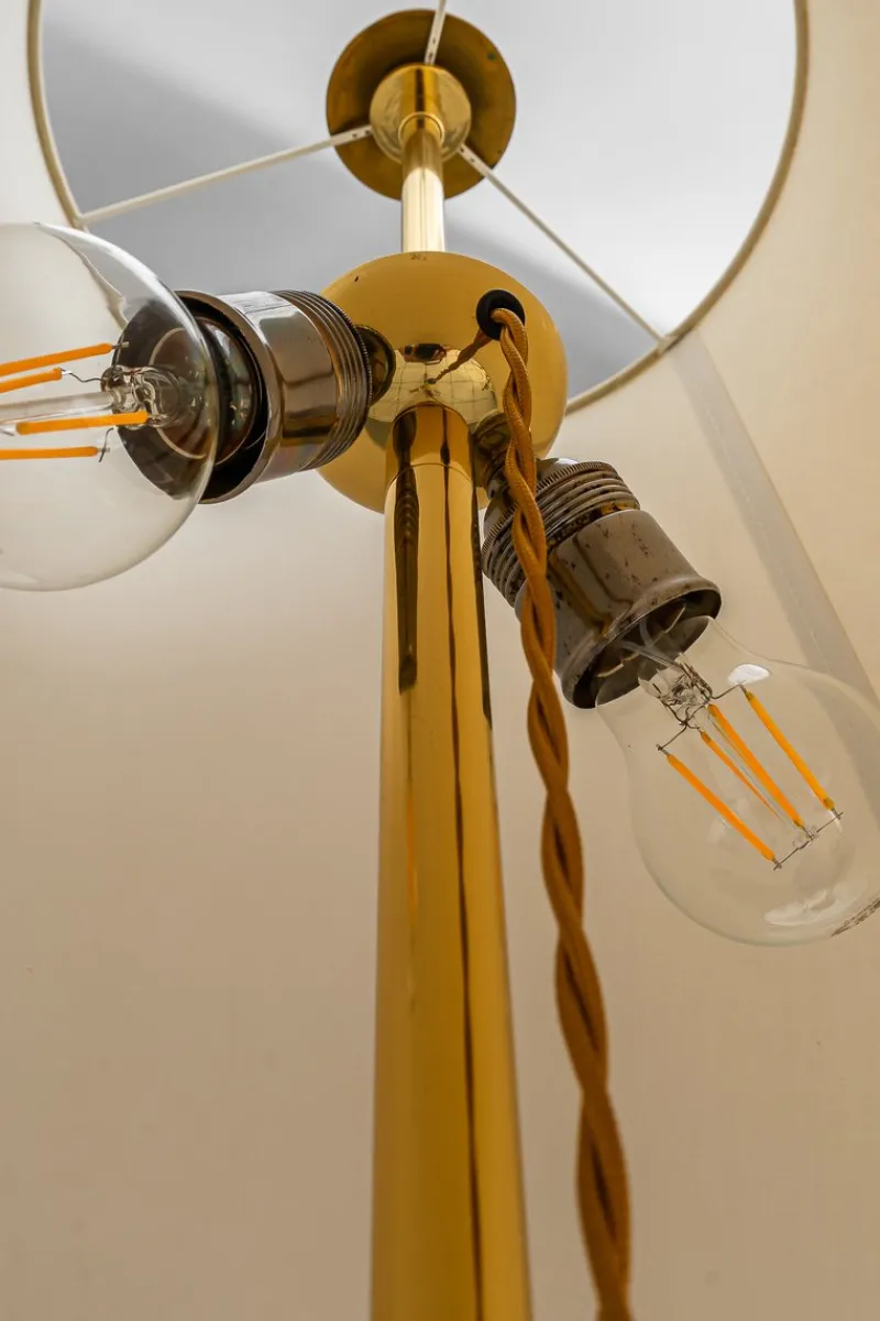 Pamono Floor Lamp with Fabric Shade by Rupert Nikoll, Vienna, Austria, 1950s> Floor Lamps