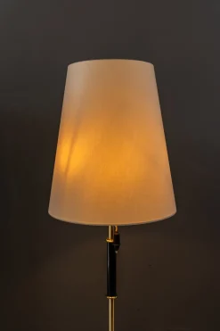 Pamono Floor Lamp with Fabric Shade by Rupert Nikoll, Vienna, Austria, 1950s><noscript><img width=