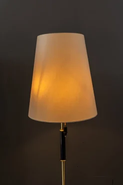 Pamono Floor Lamp with Fabric Shade by Rupert Nikoll, Vienna, Austria, 1950s><noscript><img width=