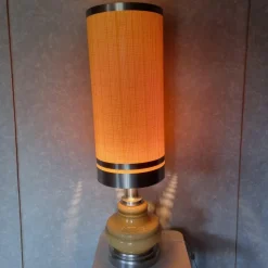 Pamono Floor Lamp with Yellow Shade, 1970s><noscript><img width=