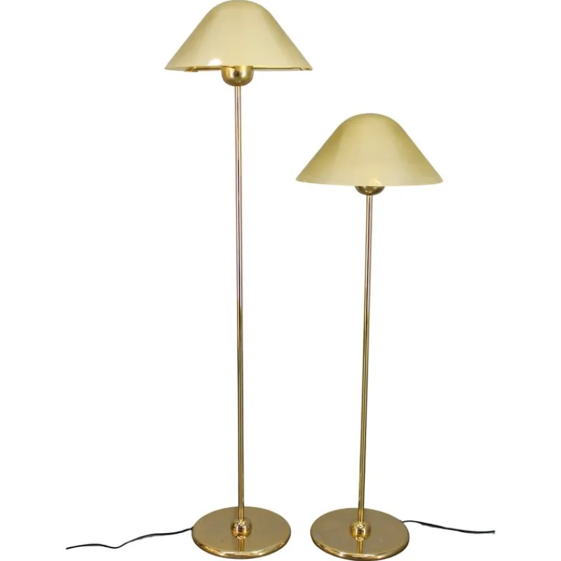 Pamono Floor Lamps in Brass Finish from VeArt,1980s, Set of 2