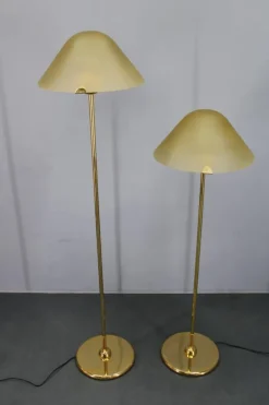 Pamono Floor Lamps in Brass Finish from VeArt,1980s, Set of 2