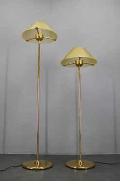 Pamono Floor Lamps in Brass Finish from VeArt,1980s, Set of 2