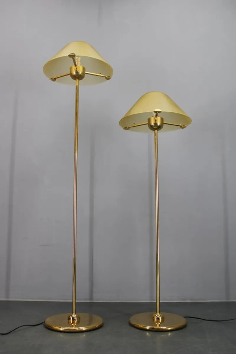 Pamono Floor Lamps in Brass Finish from VeArt,1980s, Set of 2