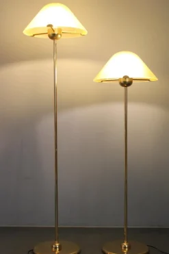 Pamono Floor Lamps in Brass Finish from VeArt,1980s, Set of 2