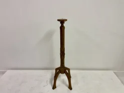 Pamono Floor-Standing Pricket Candleholder in Carved Oak, 1890s> Candleholders