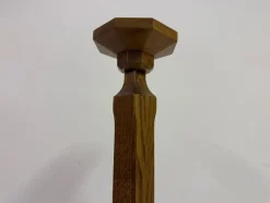 Pamono Floor-Standing Pricket Candleholder in Carved Oak, 1890s><noscript><img width=
