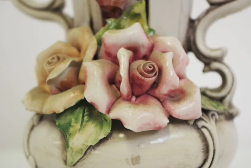 Pamono Floral Pitcher from Capodimonte, 1940s> Vases