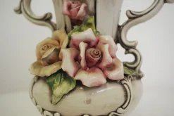 Pamono Floral Pitcher from Capodimonte, 1940s><noscript><img width=
