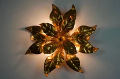 Pamono Florentine Flower Shape Wall Lamp by Hans Kögl, 1960s><noscript><img width=