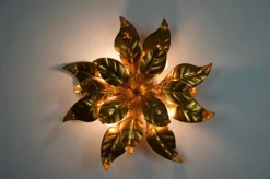 Pamono Florentine Flower Shape Wall Lamp by Hans Kögl, 1960s><noscript><img width=