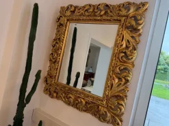 Pamono Florentine Mirror with Acanthus Leaf Carving Wood, 1890s><noscript><img width=