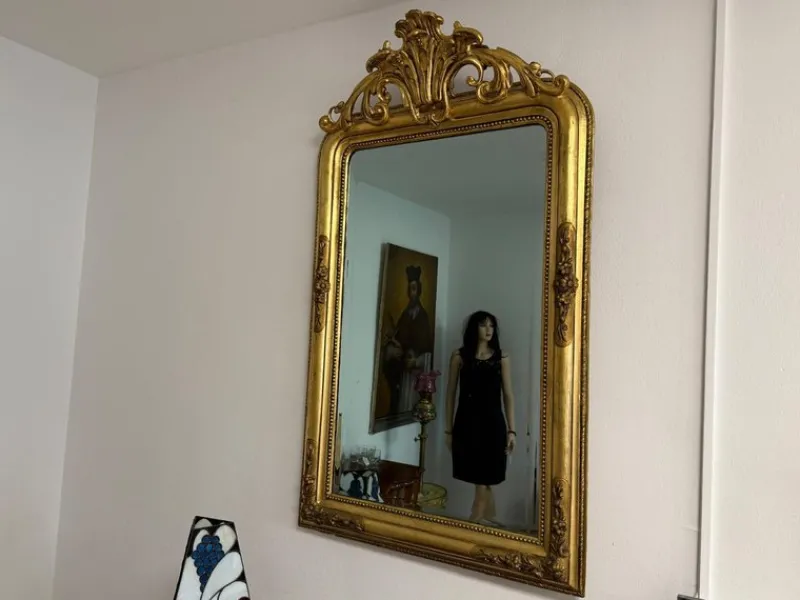 Online Pamono Florentine Mirror with Acanthus Leaf
