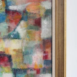 Hot Pamono Florentine School Artist, Abstraction in Colour, 1980s-1990s, Acrylic on Canvas, Framed