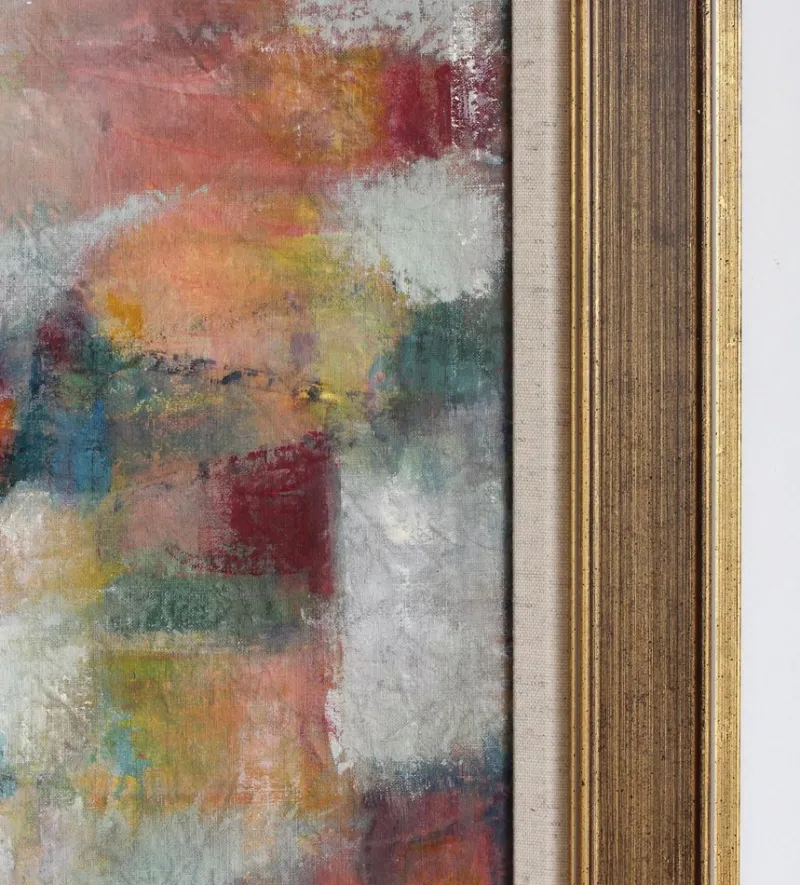 Hot Pamono Florentine School Artist, Abstraction in Colour, 1980s-1990s, Acrylic on Canvas, Framed