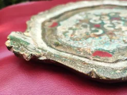 Pamono Florentine Wooden Tray, 1970s><noscript><img width=