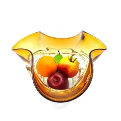 Pamono Flounder Centerpiece in Amber Murano Glass and Crystal with Gold Details from YourMurano> Tabletop
