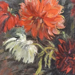 Hot Pamono Flower Painting by Capon Georges Louis Emile, 1930s