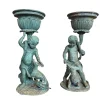 Outlet Pamono Flowerpots with Cherubs and Animals, 1970s, Set of 2