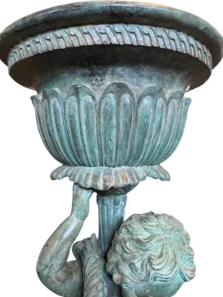Outlet Pamono Flowerpots with Cherubs and Animals, 1970s, Set of 2