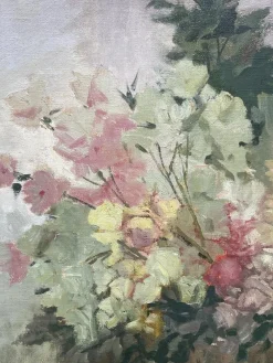 Pamono Flowers with Child, 20th Century, Oil Painting on Canvas><noscript><img width=