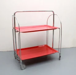 Pamono Foldable Serving Cart from Dinett, 1970s><noscript><img width=