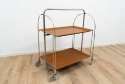 Pamono Foldable Serving Trolley by Bremshey & Co., 1960s><noscript><img width=