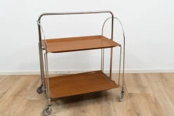 Pamono Foldable Serving Trolley by Bremshey & Co., 1960s><noscript><img width=