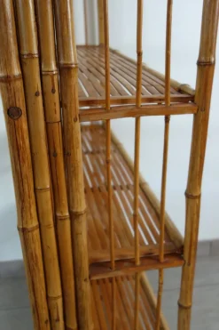 Pamono Folding Bamboo Shelf, 1950s><noscript><img width=