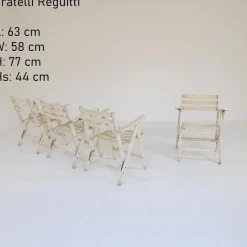 Pamono Folding Chairs by Fratelli Reguitti, 1960s, Set of 4><noscript><img width=