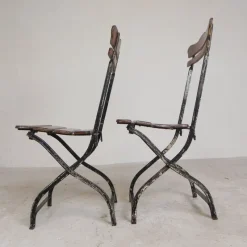 Sale Pamono Folding Garden Chairs, 1930s, Set of 2