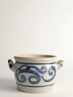 Pamono Folk Art Stoneware Jar with Cobalt Blue Floral Motif from Westerwald, Germany><noscript><img width=
