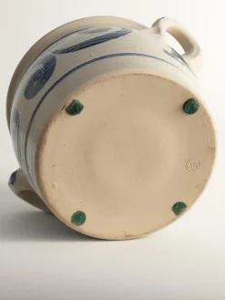 Pamono Folk Art Stoneware Jar with Cobalt Blue Floral Motif from Westerwald, Germany><noscript><img width=