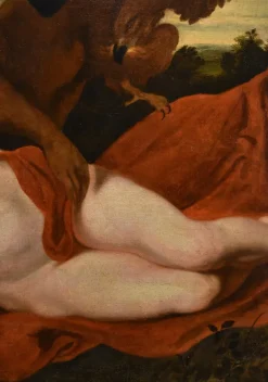 Best Pamono Follower of Anthoon Van Dyck, Jupiter & Nude Antiope, 1700, Oil on Canvas, Framed