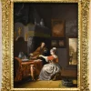 New Pamono Follower of Gabriel Metsu, Lute Player, 1720, Oil on Canvas, Framed