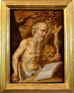 Pamono Follower of Prospero Fontana, Saint Jerome, 1590, Oil on Board> Old Masters|Classical