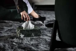 Best Pamono Forest Green Marble Rectangular Tissue Box by Royal Bee Design