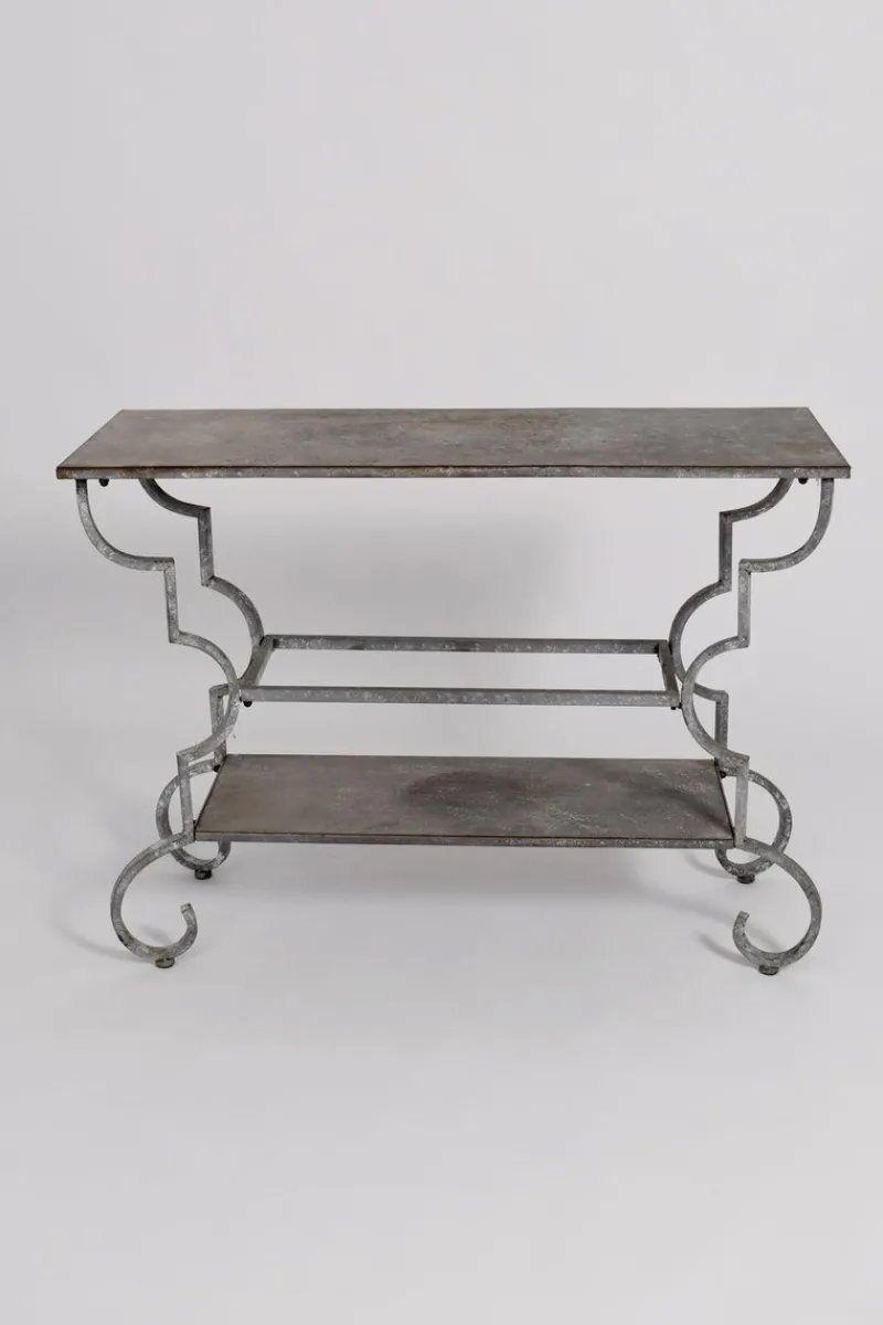 Pamono Forged Iron Console Table, 1940s> Console Tables