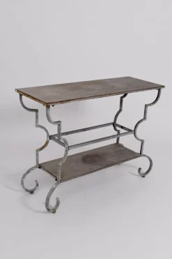 Pamono Forged Iron Console Table, 1940s><noscript><img width=
