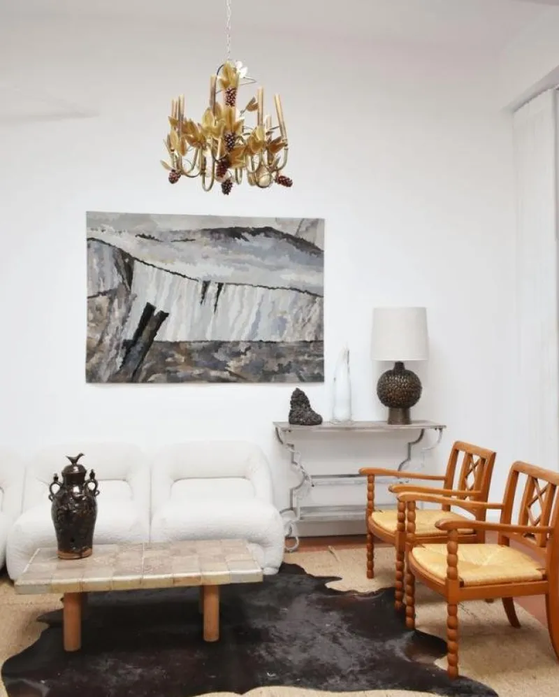 Pamono Forged Iron Console Table, 1940s> Console Tables