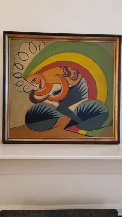 Pamono Fortunato Depero, Futurism Cyclist, 1925, Oil Painting> Minimalist