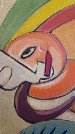 Pamono Fortunato Depero, Futurism Cyclist, 1925, Oil Painting><noscript><img width=
