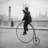 Pamono Fox Photos, Penny Farthing Bugle, 1932, Black & White Photograph> Art Deco|Photography