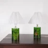 Pamono Fractal Resin Lamps, 1970s, Set of 2> Table Lamps