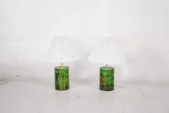 Pamono Fractal Resin Lamps, 1970s, Set of 2><noscript><img width=
