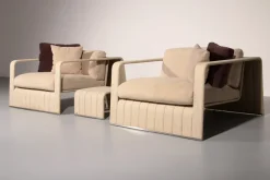 Pamono Frame Your Comfort Lounge Chairs and Table from Paola Lenti, 2000s, Set of 3> Living Room Sets