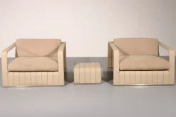 Pamono Frame Your Comfort Lounge Chairs and Table from Paola Lenti, 2000s, Set of 3><noscript><img width=